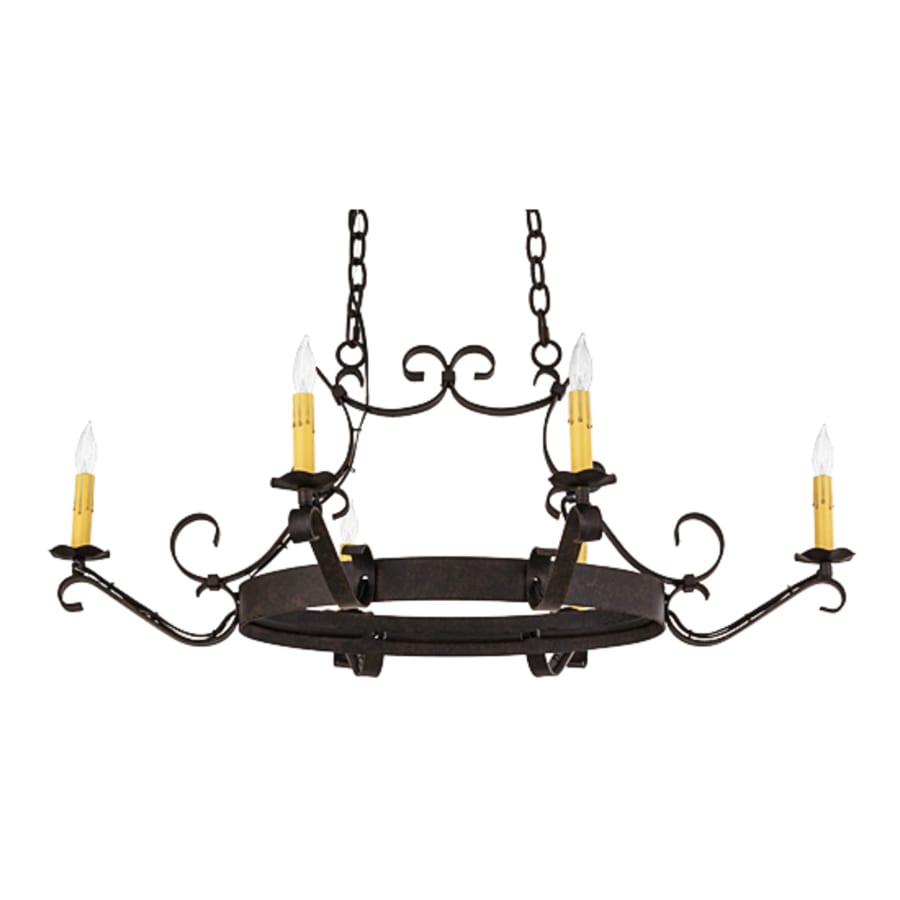 Meyda Tiffany Hand forged 6 Light 29" Wide Taper Candle Style Chandelier