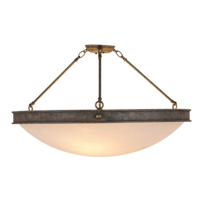 Meyda Tiffany Dionne 3 Light 30" Wide Semi-Flush Bowl Ceiling Fixture - Antiquity Finish