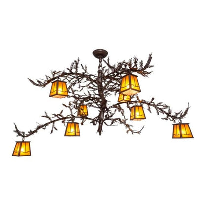 Meyda Tiffany Pine Branch 8 Light 48" Wide Chandelier