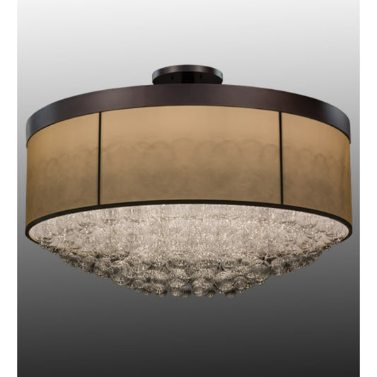 Meyda Tiffany Cilindro Bulle 15 Light 72" Wide Semi-Flush Waterfall Ceiling Fixture