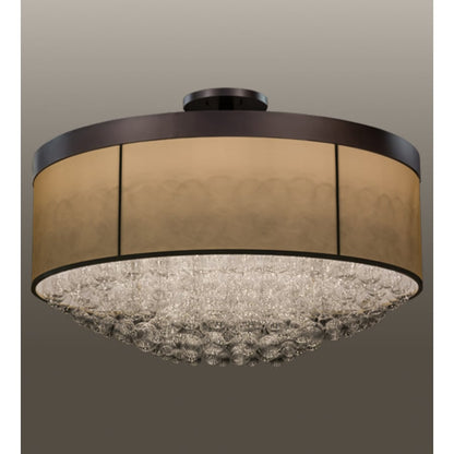 Meyda Tiffany Cilindro Bulle 15 Light 72" Wide Semi-Flush Waterfall Ceiling Fixture