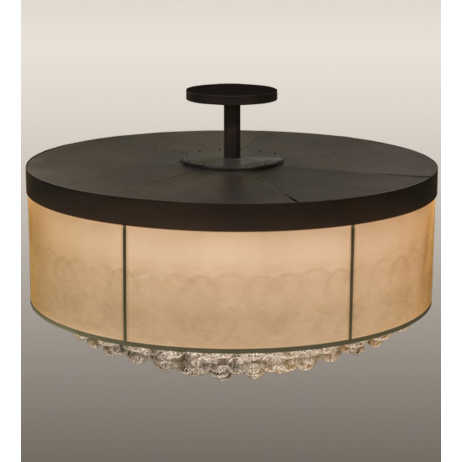 Meyda Tiffany Cilindro Bulle 15 Light 72" Wide Semi-Flush Waterfall Ceiling Fixture