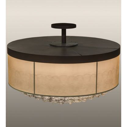 Meyda Tiffany Cilindro Bulle 15 Light 72" Wide Semi-Flush Waterfall Ceiling Fixture