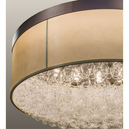 Meyda Tiffany Cilindro Bulle 15 Light 72" Wide Semi-Flush Waterfall Ceiling Fixture