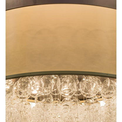 Meyda Tiffany Cilindro Bulle 15 Light 72" Wide Semi-Flush Waterfall Ceiling Fixture