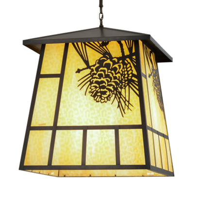 Meyda Tiffany Winter Pine 4 Light 43" Wide Pendant