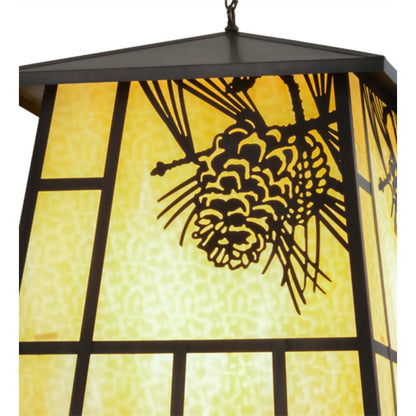 Meyda Tiffany Winter Pine 4 Light 43" Wide Pendant