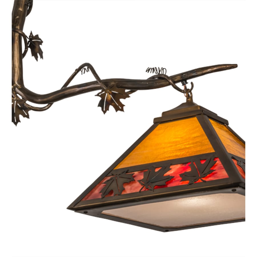 Meyda Tiffany Maple Leaf 2 Light 42" Wide Linear Pendant