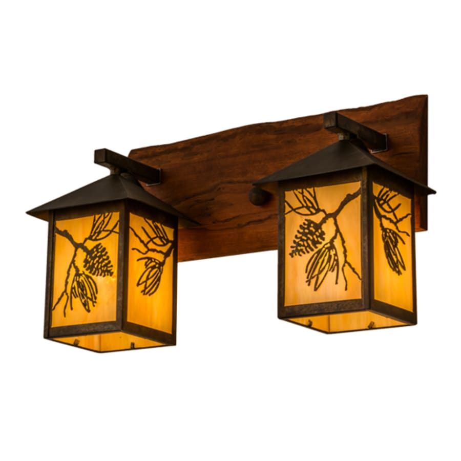 Meyda Tiffany Balsam Pine 2 Light 12" Tall Wall Sconce