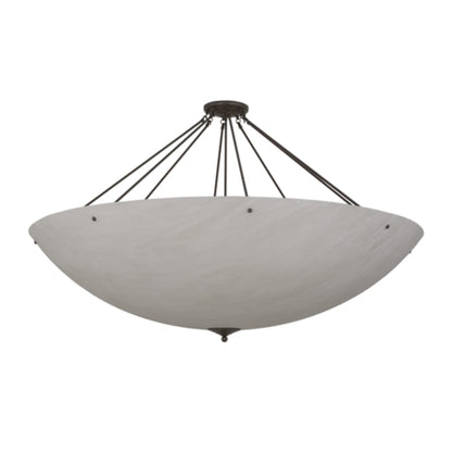Meyda Tiffany Madison 12 Light 60" Wide Semi-Flush Bowl Ceiling Fixture - Timeless Bronze Finish