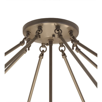 Meyda Tiffany Madison 12 Light 60" Wide Semi-Flush Bowl Ceiling Fixture - Timeless Bronze Finish