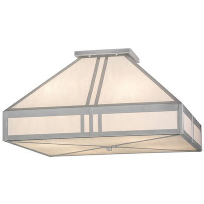 Meyda Tiffany Whitewing 4 Light 51" Wide Flush Mount Ceiling Fixture