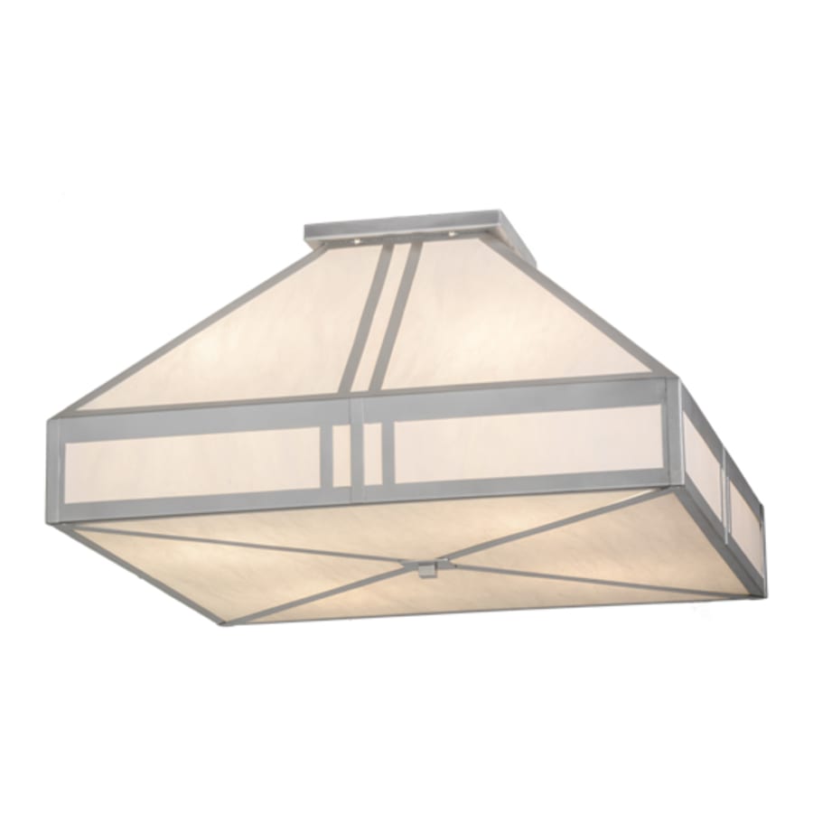Meyda Tiffany Whitewing 4 Light 51" Wide Flush Mount Ceiling Fixture