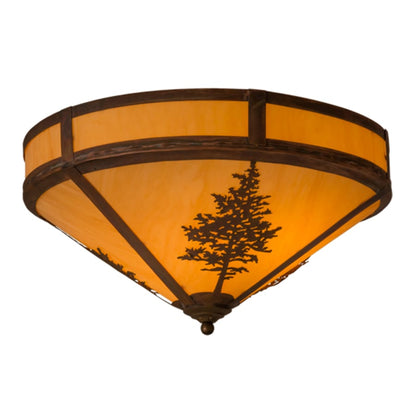 Meyda Tiffany Tamarack 2 Light 20" Wide Flush Mount Ceiling Fixture