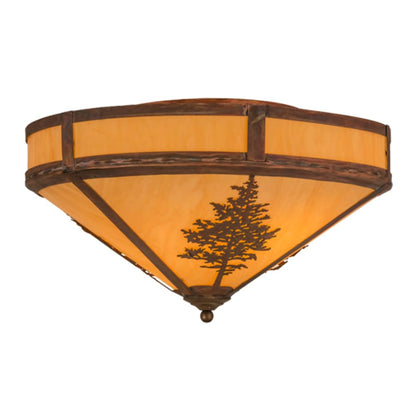 Meyda Tiffany Tamarack 2 Light 20" Wide Flush Mount Ceiling Fixture