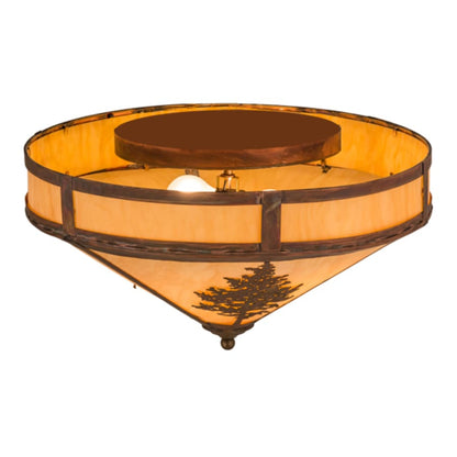 Meyda Tiffany Tamarack 2 Light 20" Wide Flush Mount Ceiling Fixture