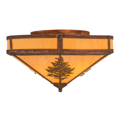 Meyda Tiffany Tamarack 2 Light 20" Wide Flush Mount Ceiling Fixture