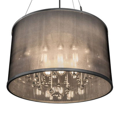Meyda Tiffany Cilindro 9 Light 24" Wide Suspension Pendant