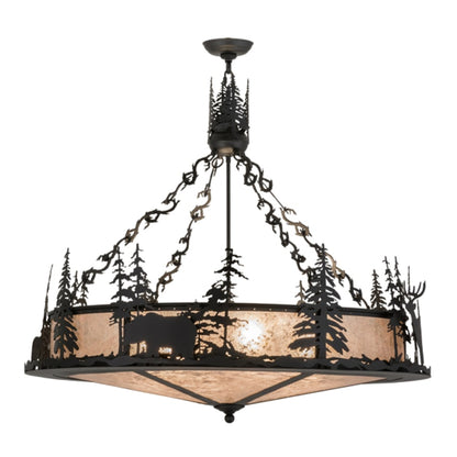 Meyda Tiffany Wildlife at Dusk 6 Light 40" Wide Pendant
