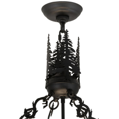 Meyda Tiffany Wildlife at Dusk 6 Light 40" Wide Pendant