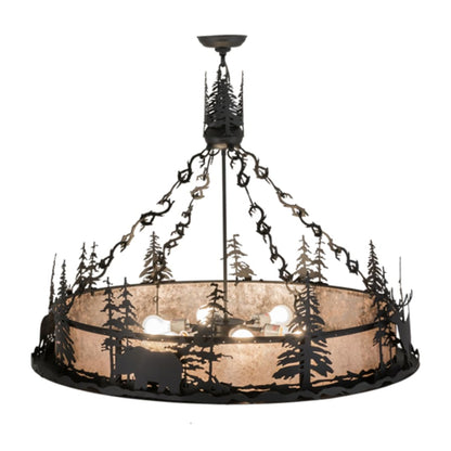 Meyda Tiffany Wildlife at Dusk 6 Light 40" Wide Pendant