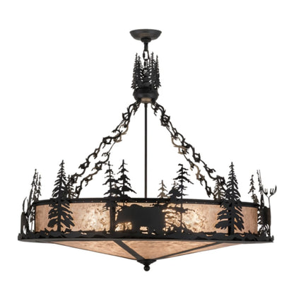 Meyda Tiffany Wildlife at Dusk 6 Light 40" Wide Pendant