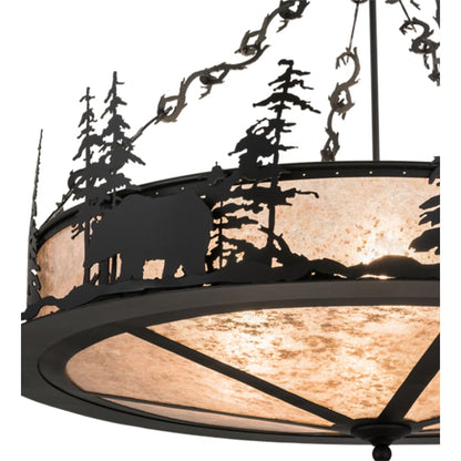 Meyda Tiffany Wildlife at Dusk 6 Light 40" Wide Pendant