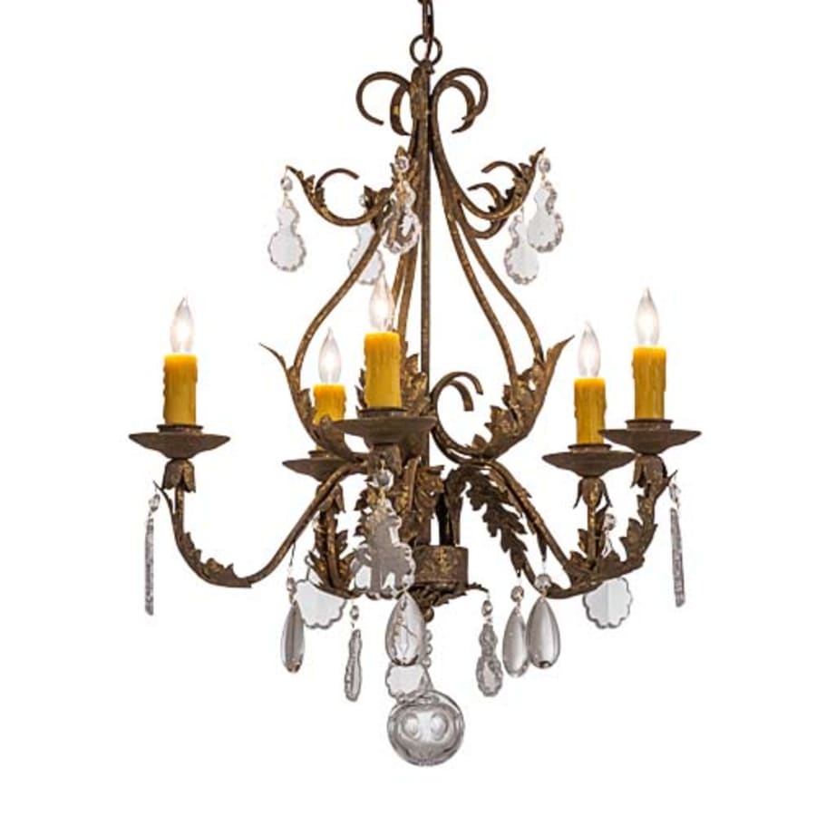 Meyda Tiffany French Elegance 5 Light 25" Wide Crystal Candle Style Chandelier