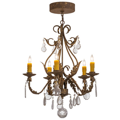 Meyda Tiffany French Elegance 5 Light 25" Wide Crystal Candle Style Chandelier