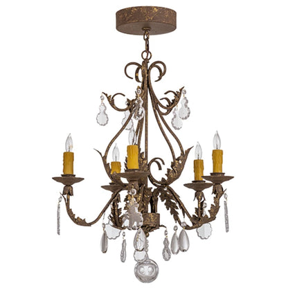 Meyda Tiffany French Elegance 5 Light 25" Wide Crystal Candle Style Chandelier