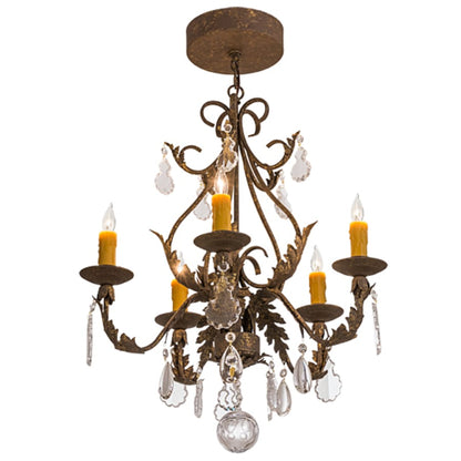 Meyda Tiffany French Elegance 5 Light 25" Wide Crystal Candle Style Chandelier