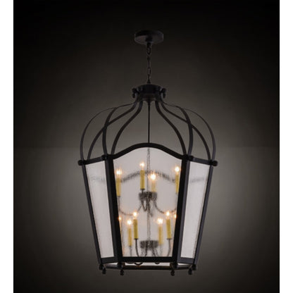 Meyda Tiffany Citadel 10 Light 33" Wide Taper Candle Pendant