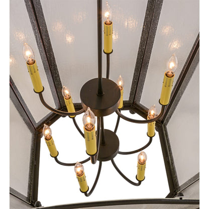 Meyda Tiffany Citadel 10 Light 33" Wide Taper Candle Pendant