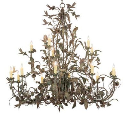 Meyda Tiffany Le Printemps 15 Light 60" Wide Taper Candle Style Chandelier