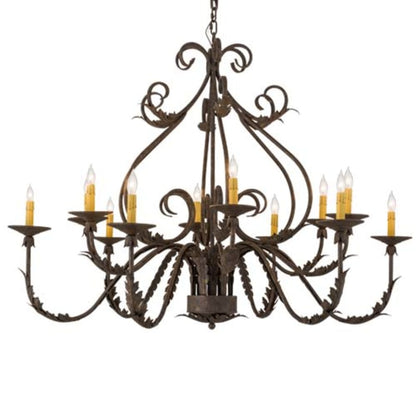 Meyda Tiffany French Elegance 12 Light 48" Wide Taper Candle Style Chandelier