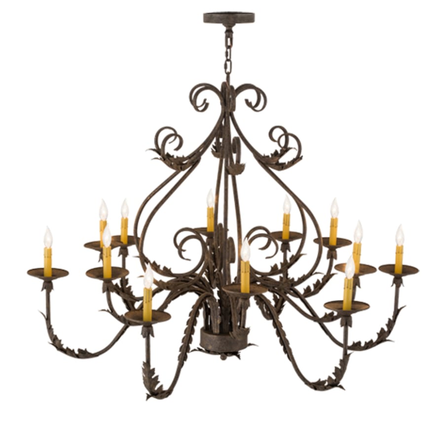 Meyda Tiffany French Elegance 12 Light 48" Wide Taper Candle Style Chandelier
