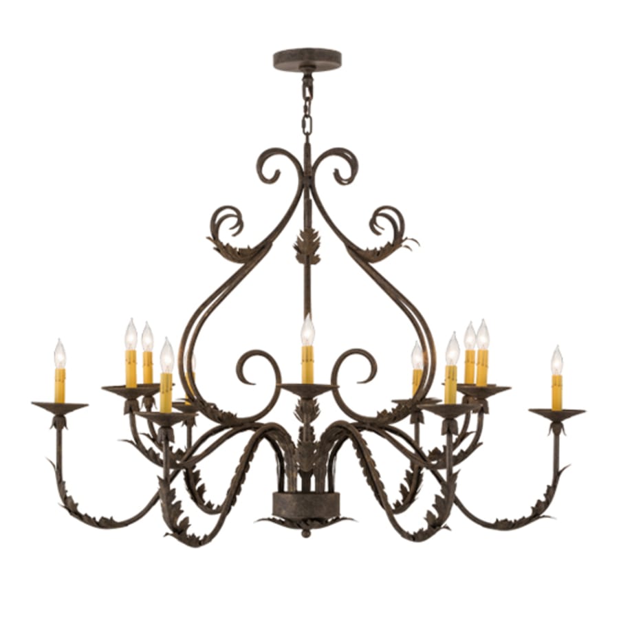 Meyda Tiffany French Elegance 12 Light 48" Wide Taper Candle Style Chandelier
