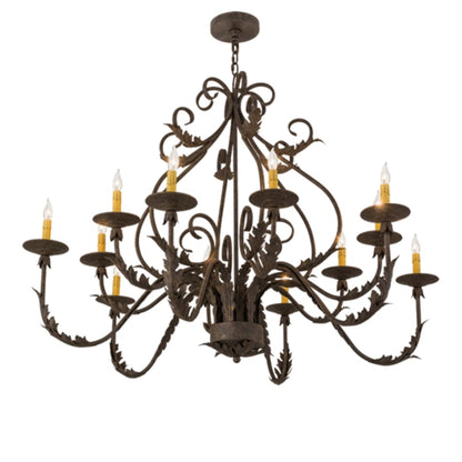 Meyda Tiffany French Elegance 12 Light 48" Wide Taper Candle Style Chandelier