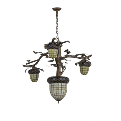 Meyda Tiffany Acorn 4 Light 48" Wide Chandelier