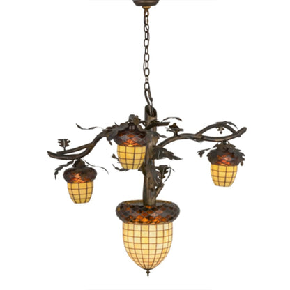 Meyda Tiffany Acorn 4 Light 48" Wide Chandelier