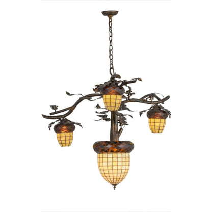 Meyda Tiffany Acorn 4 Light 48" Wide Chandelier