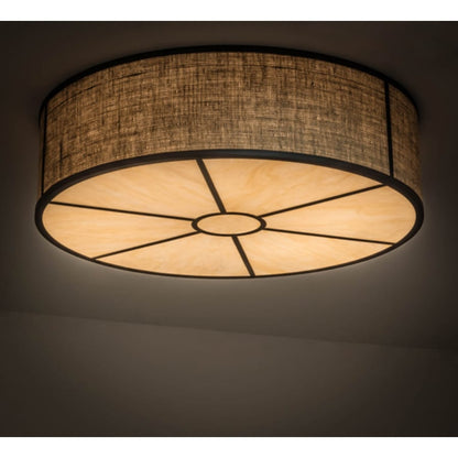 Meyda Tiffany Cilindro 6 Light 36" Wide Flush Mount Drum Ceiling Fixture