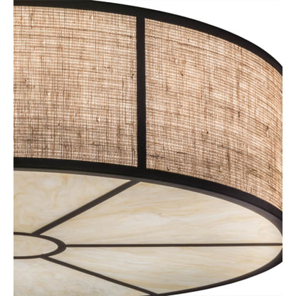 Meyda Tiffany Cilindro 6 Light 36" Wide Flush Mount Drum Ceiling Fixture