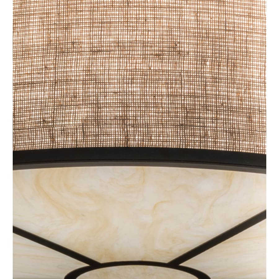Meyda Tiffany Cilindro 6 Light 36" Wide Flush Mount Drum Ceiling Fixture