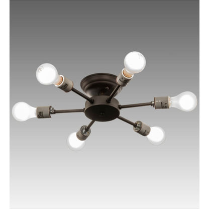 Meyda Tiffany Cilindro 6 Light 36" Wide Flush Mount Drum Ceiling Fixture
