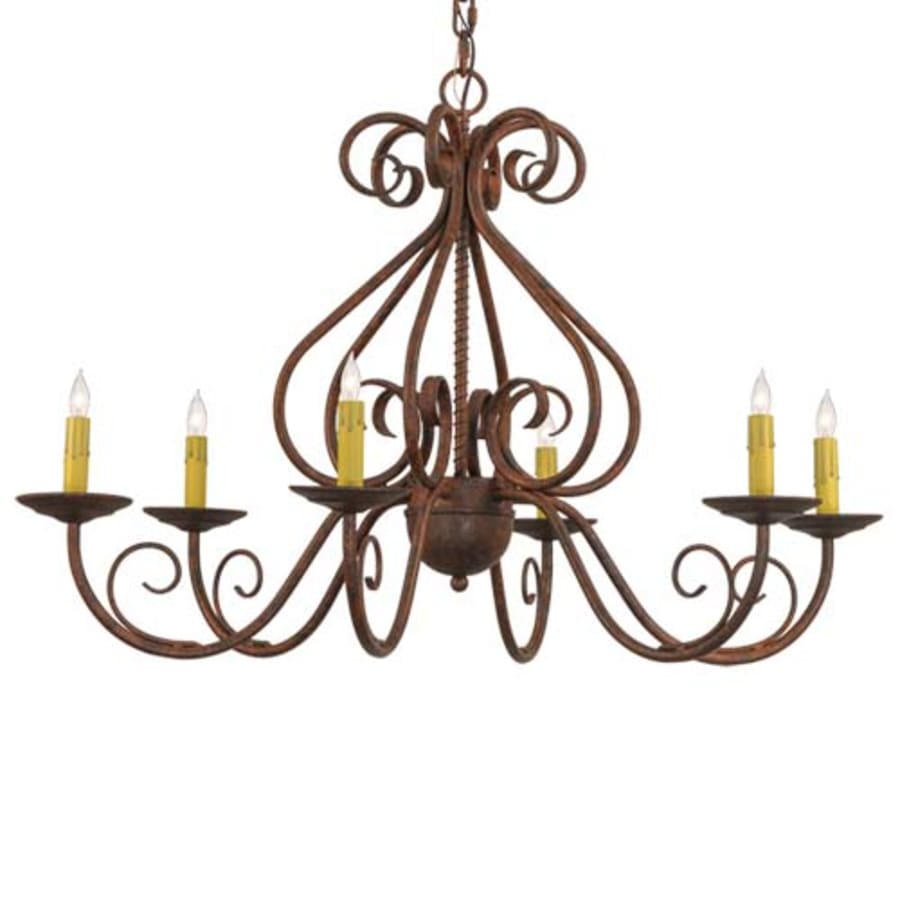 Meyda Tiffany Jenna 6 Light 36" Wide Taper Candle Style Chandelier