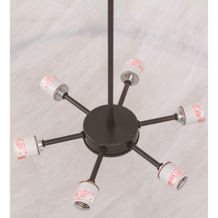 Meyda Tiffany Ceres 6 Light 50" Wide Semi-Flush Bowl Ceiling Fixture - Timeless Bronze Finish