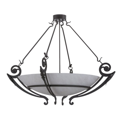 Meyda Tiffany Ceres 6 Light 50" Wide Semi-Flush Bowl Ceiling Fixture - Timeless Bronze Finish