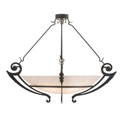 Meyda Tiffany Ceres 6 Light 50" Wide Semi-Flush Bowl Ceiling Fixture - Timeless Bronze Finish