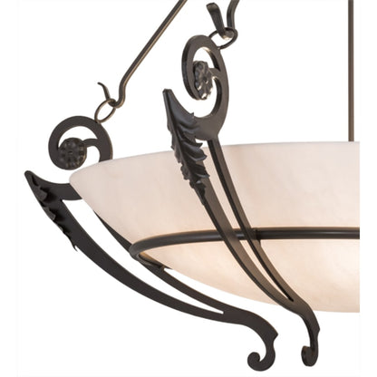 Meyda Tiffany Ceres 6 Light 50" Wide Semi-Flush Bowl Ceiling Fixture - Timeless Bronze Finish